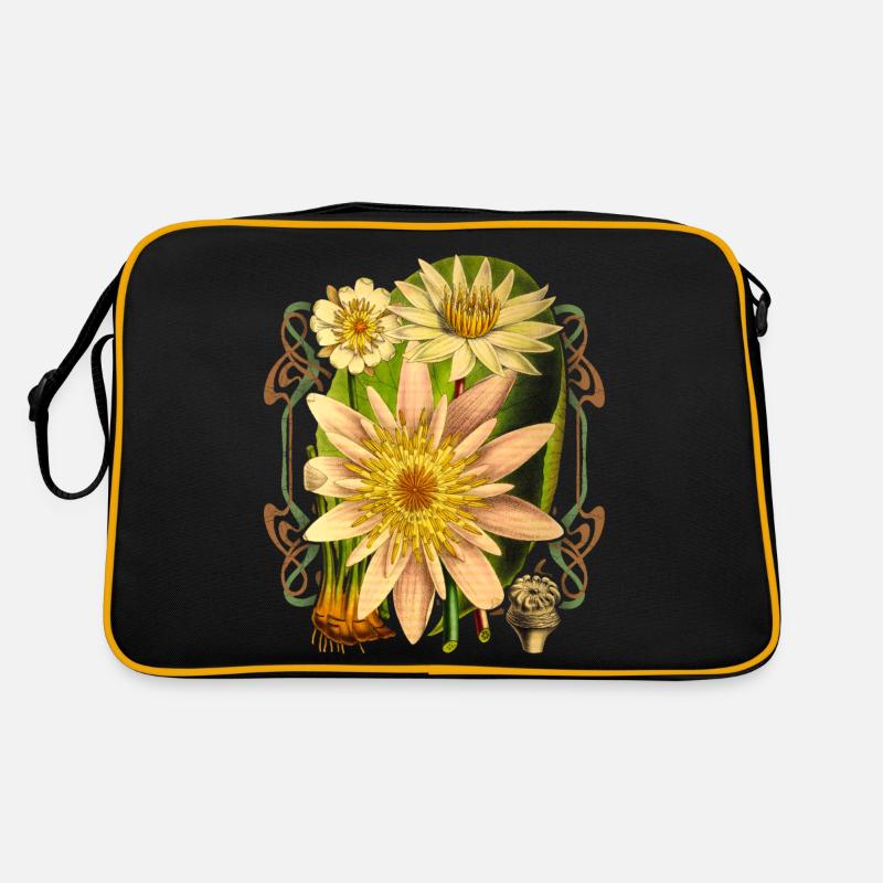 Nénuphar botanique Vintage, fleur de Lotus Sac Retro