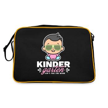 Kindergarten isn ́t for the Weak - Retro Bag - black/gold - Back