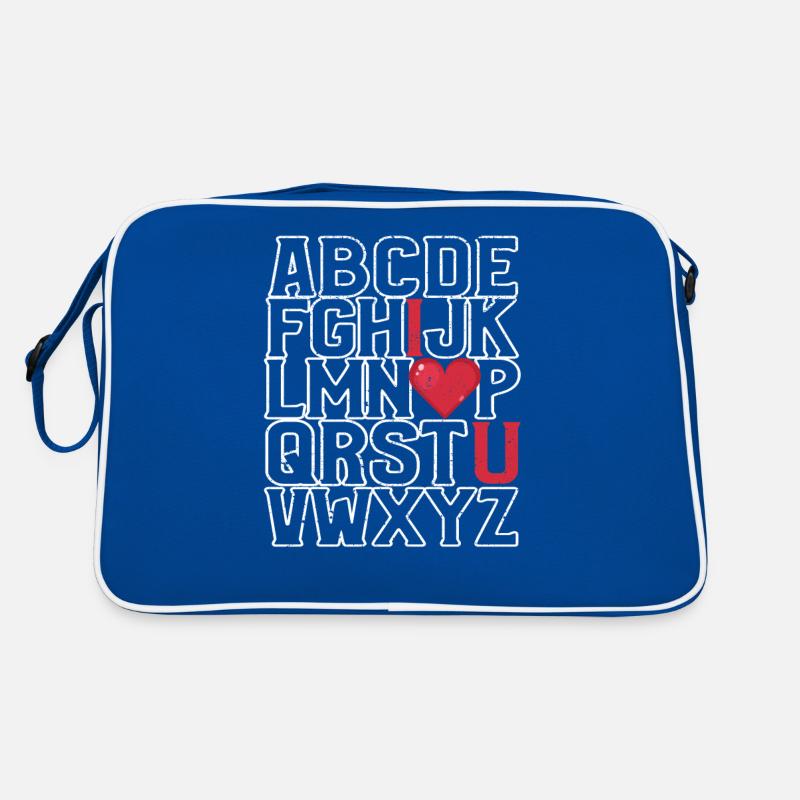 ABC Kreide Alphabet Ich liebe dich Lehrer Student Retro Tasche