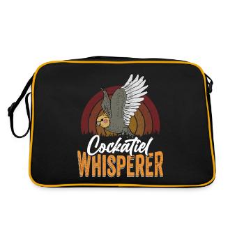 Cockatiel Whisperer Bird Avian Parrot Owner - Retro Bag - black/gold - Back