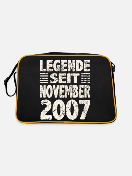 November 2007 Legende seit 16 Jahren Mann Frau - Retro Tasche - Schwarz/Gold - Hinten