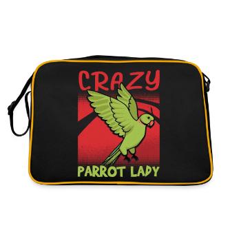 Crazy Parrot Lady Bird Avian Parrot Owner - Retro Bag - black/gold - Back