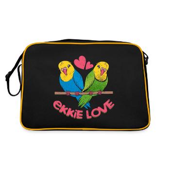 Ekkie Love Bird Avian Parrot Owner - Retro Bag - black/gold - Back
