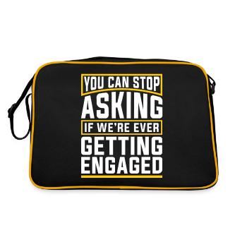 If We'll Ever Get Engaged Couple Engagement - Retro Bag - black/gold - Back