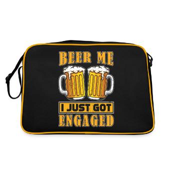 Give me beer I just got engaged Engagement - Retro Bag - black/gold - Back