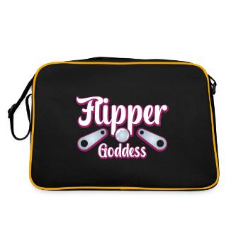Flipper Déesse Flipper Flippers Idées De Cadeaux - Sac Retro - noir/or - Dos