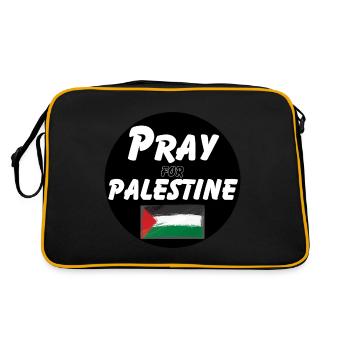 Priez pour les Palestiniens | Priez pour la Palestine - Sac Retro - noir/or - Dos
