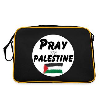 Priez pour les Palestiniens | Priez pour la Palestine - Sac Retro - noir/or - Dos