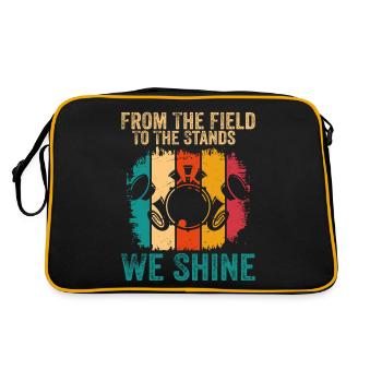 From The Field To The Stands, We Shine Marching - Retro Bag - black/gold - Back