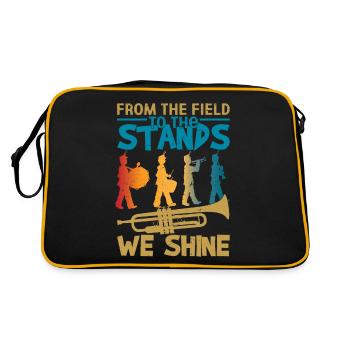 From The Field To The Stands, We Shine Marching - Retro Bag - black/gold - Back
