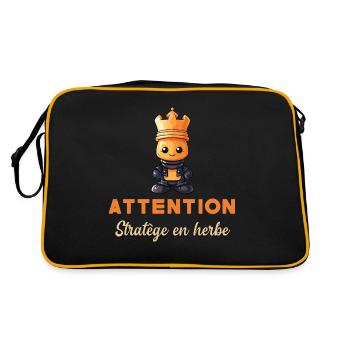 Budding Strategist Gift Chess Player Beginner - Retro Bag - black/gold - Back