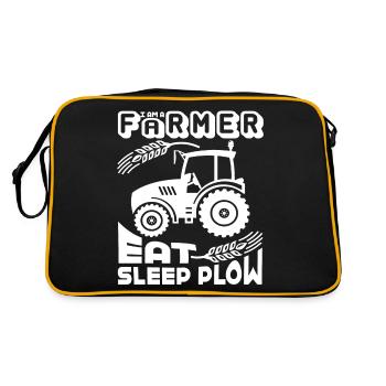 Farmer I'm A Farmer Eat Sleep Plow - Retro Bag - black/gold - Back