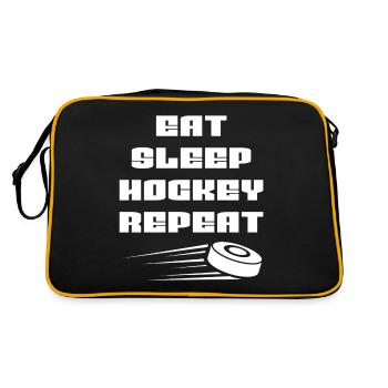 Joueur de hockey sur glace Fan de hockey Équipe de hockey sur glace Hockey sur glace - Sac Retro - noir/or - Dos