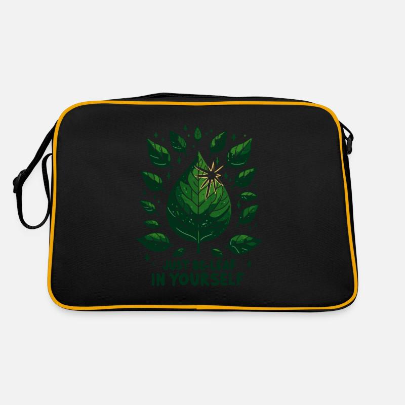 Lass dich einfach auf dich selbst ein Retro Tasche