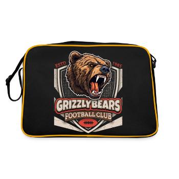 American Football Club, Grizzly Bears Logo - Retro Bag - black/gold - Back