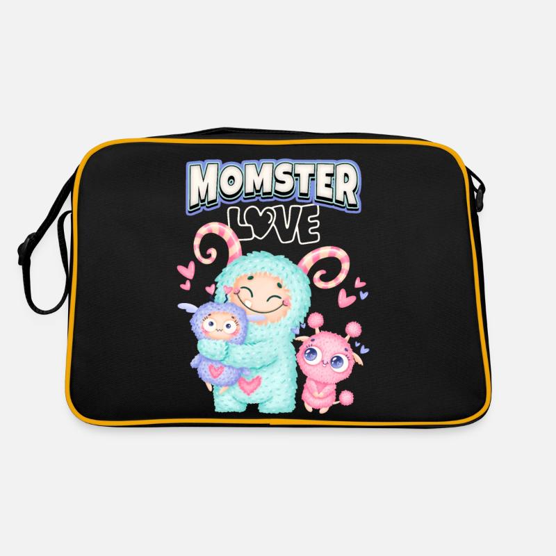 Momster, Momster Love, Mutter, Muttertag Spruch Retro Tasche