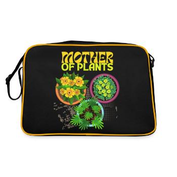 Mère des plantes dicton drôle pour maman plante - Sac Retro - noir/or - Dos