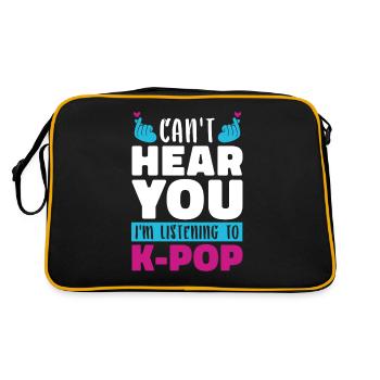 J’écoute de la musique K Pop Drôle Cadeau K Pop - Sac Retro - noir/or - Dos