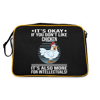 Funny Chicken Saying Chicken - Retro Bag - black/gold - Back