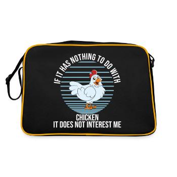 Drôle De Poulet Dire Poulet - Sac Retro - noir/or - Dos