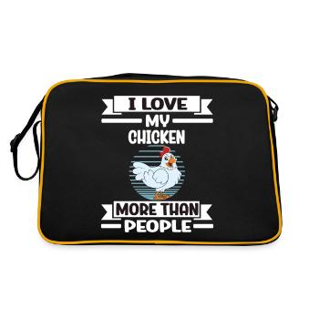 Drôle De Poulet Dire Poulet - Sac Retro - noir/or - Dos