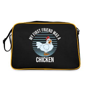 Drôle De Poulet Dire Poulet - Sac Retro - noir/or - Dos