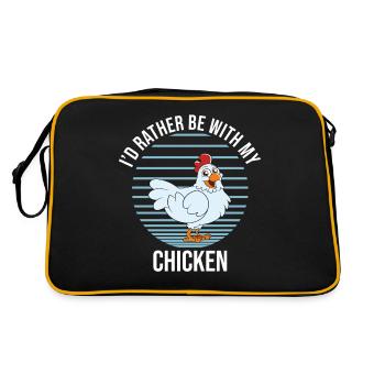 Drôle De Poulet Dire Poulet - Sac Retro - noir/or - Dos