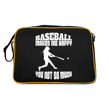 Baseball Baseballer Joueurs de baseball Équipe de baseball - Sac Retro - noir/or - Dos
