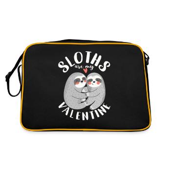 Les paresseux sont mon animal d’amant paresseux de la Saint-Valentin - Sac Retro - noir/or - Dos