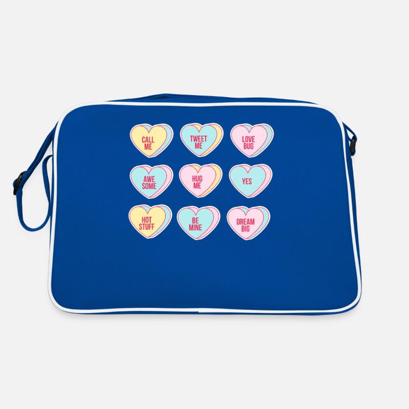 Joyeuse Saint-Valentin Candy Conversation Coeurs Sac Retro