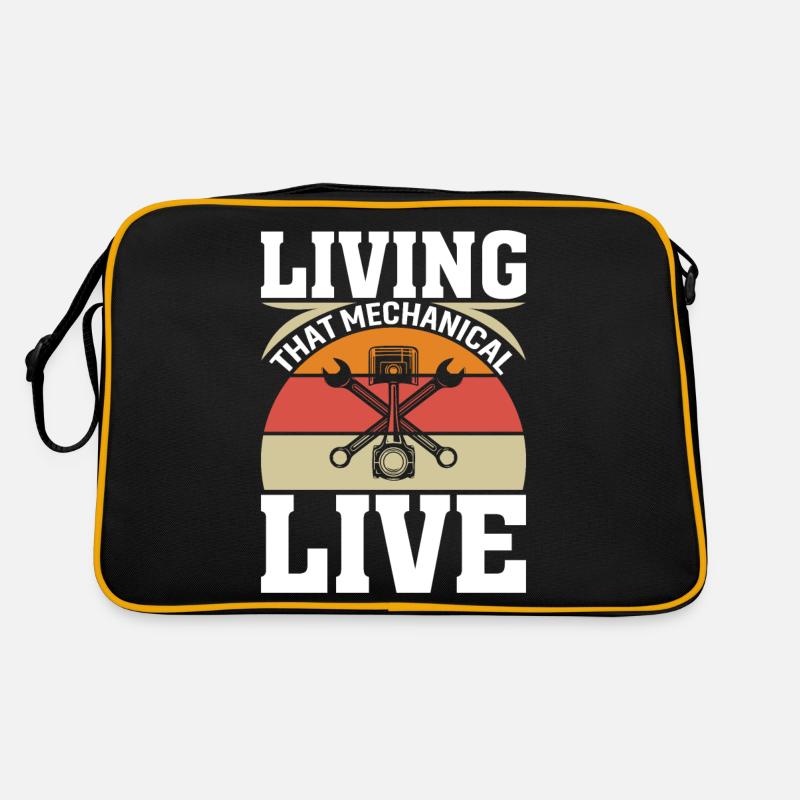 Leben Das Mechanisch Lebt Retro Tasche