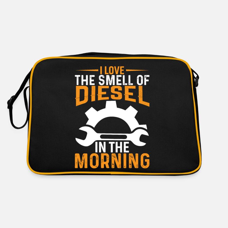 J’adore l’odeur du diesel le matin Sac Retro