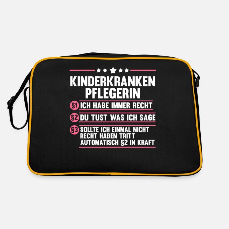 Pfleger Pflegekraft Kinderkrankenpflegerin Retro Tasche