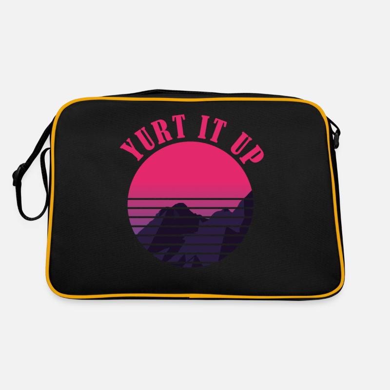 Yurt It Up Camping Mountains Round Tent Adventure Retro Bag
