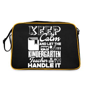 Let The Kindergarten Teacher Handle It - Retro Bag - black/gold - Back