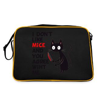"I Don't Like Mice, and You Agree with Me" T-Shir - Retro Bag - black/gold - Back