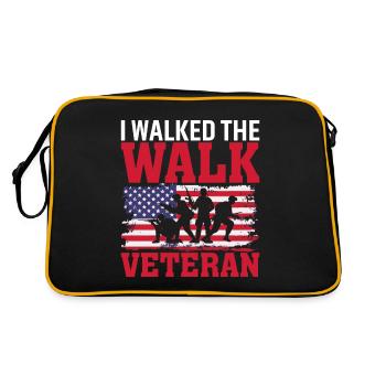 Ich Ging Den Weg Veteran - Retro Tasche - Schwarz/Gold - Hinten