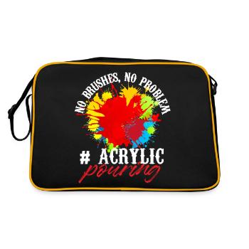 No brush No problem Acrylic pouring - Retro Bag - black/gold - Back