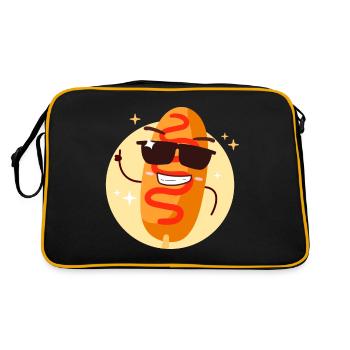 Cool corn dog - Retro Bag - black/gold - Back