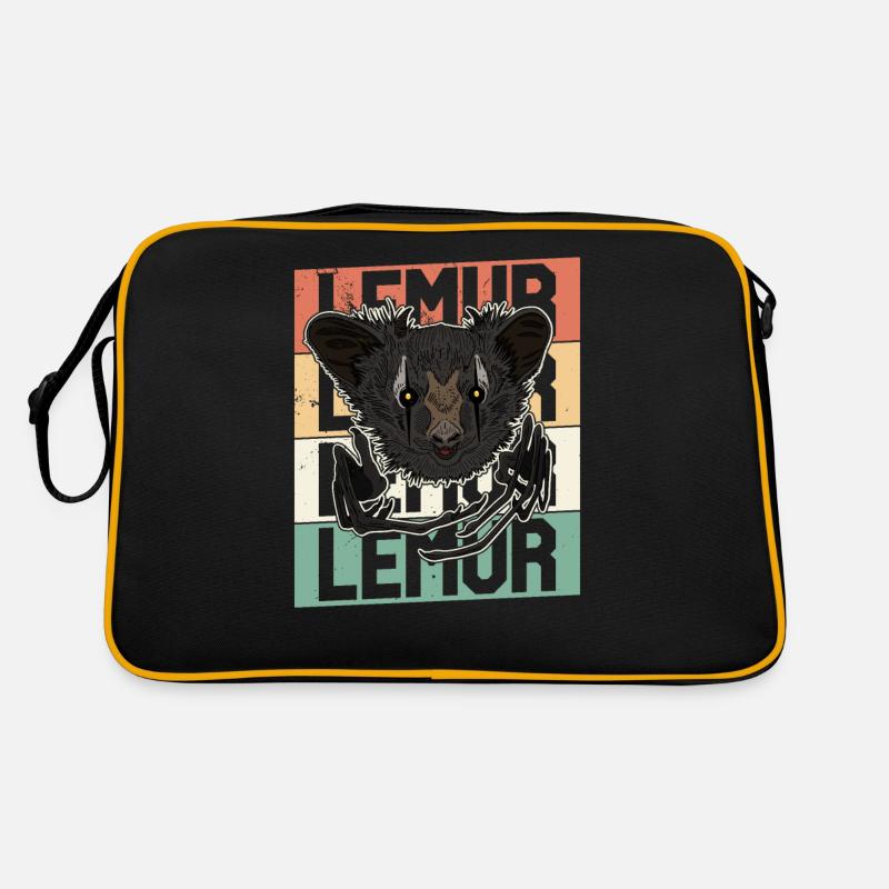 Süßes Fingertier Aye-Aye Primat Lemur Madagaskar Retro Tasche
