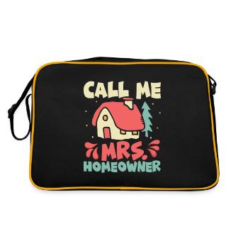 Call Me Mrs. Homeowner Housewarming House Owner - Retro Bag - black/gold - Back