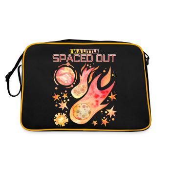 Space Travel, Outer Space Saying, Funny Planets - Retro Bag - black/gold - Back