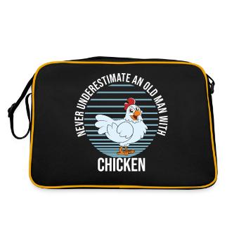 Drôle De Poulet Dire Poulet - Sac Retro - noir/or - Dos