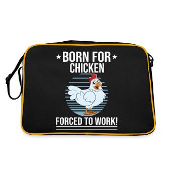Funny Chicken Saying Chicken - Retro Bag - black/gold - Back