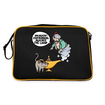 They stop rubbing against the lamp again - Retro Bag - black/gold - Back