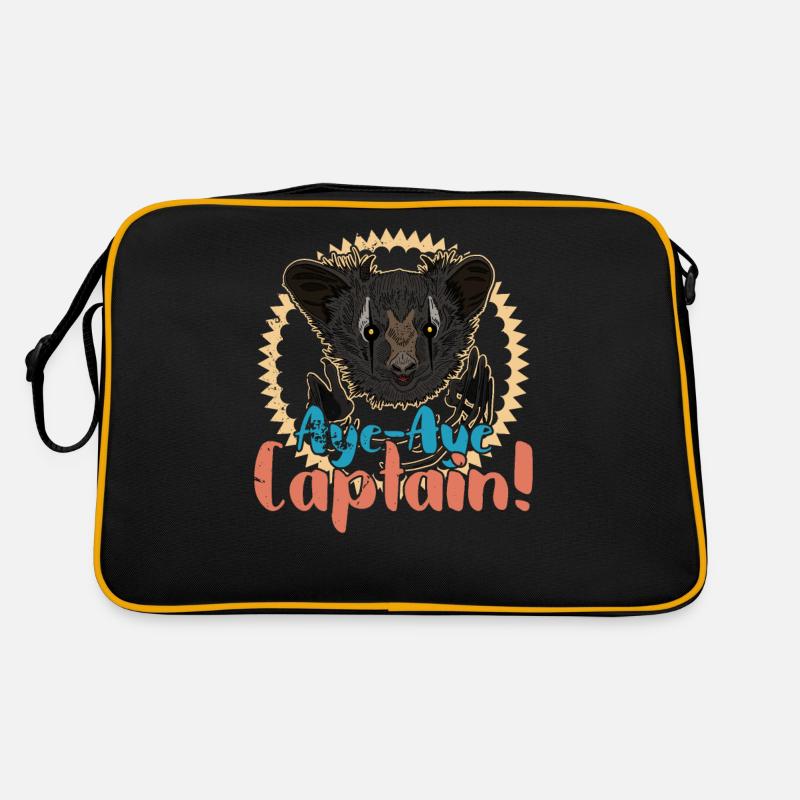Aye-Aye Captain Primat Lemuren Madagaskar Retro Tasche