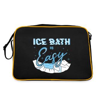 Baignade sur glace Le bain de glace est facile Idée cadeau de baigneur de glace - Sac Retro - noir/or - Dos