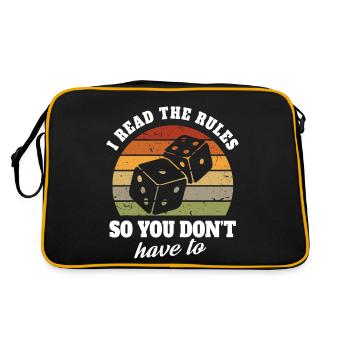 J’ai lu les règles pour que vous n’ayez pas à le faire - Sac Retro - noir/or - Dos