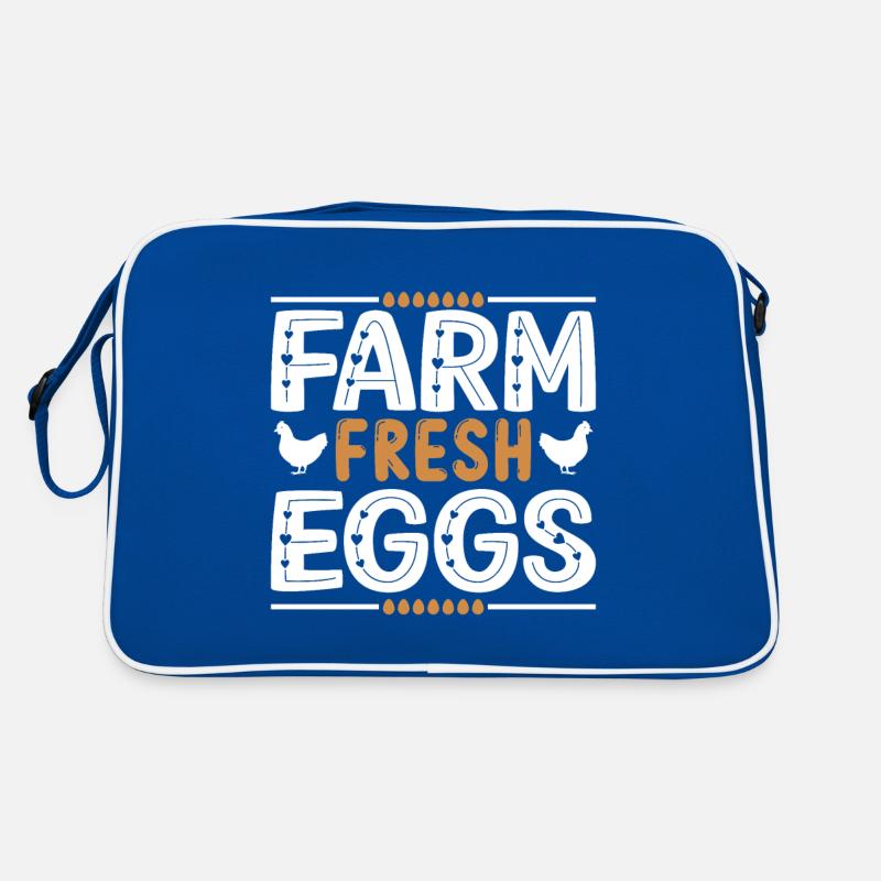 Frische Eier Vom Bauernhof Retro Tasche