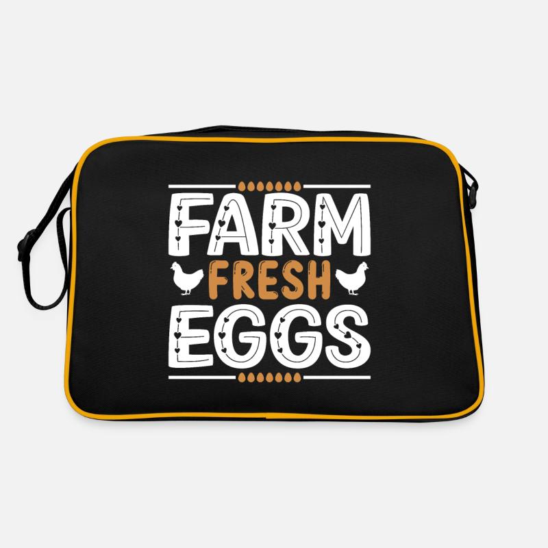 Frische Eier Vom Bauernhof Retro Tasche
